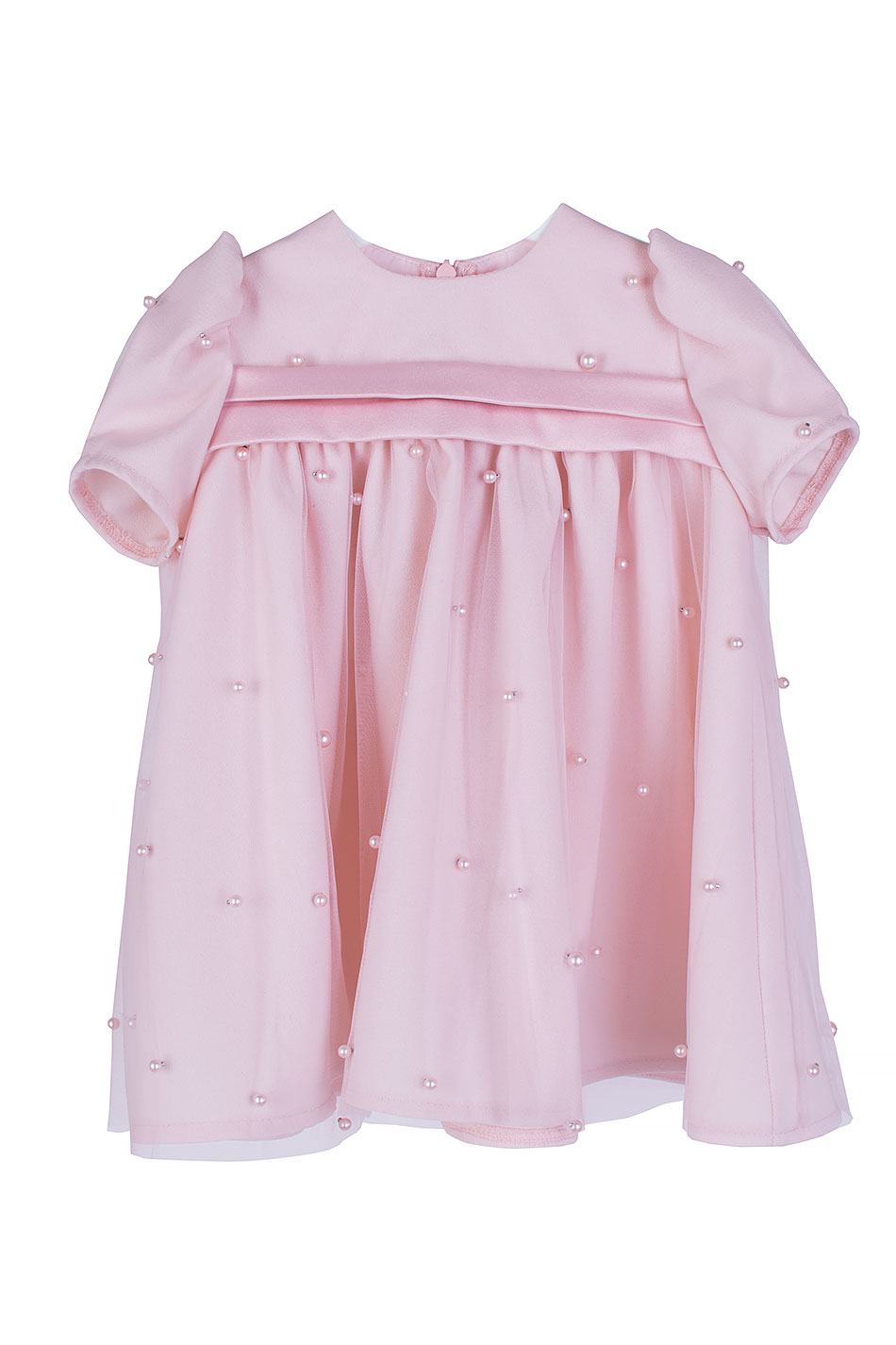 Set Rochie Mamă și Fiică – Roz Bej cu Tul și Perle 25701 - 702 / 2025 Set Rochie Mamă și Fiică – Roz Bej cu Tul și Perle 25701 - 702 / 2025