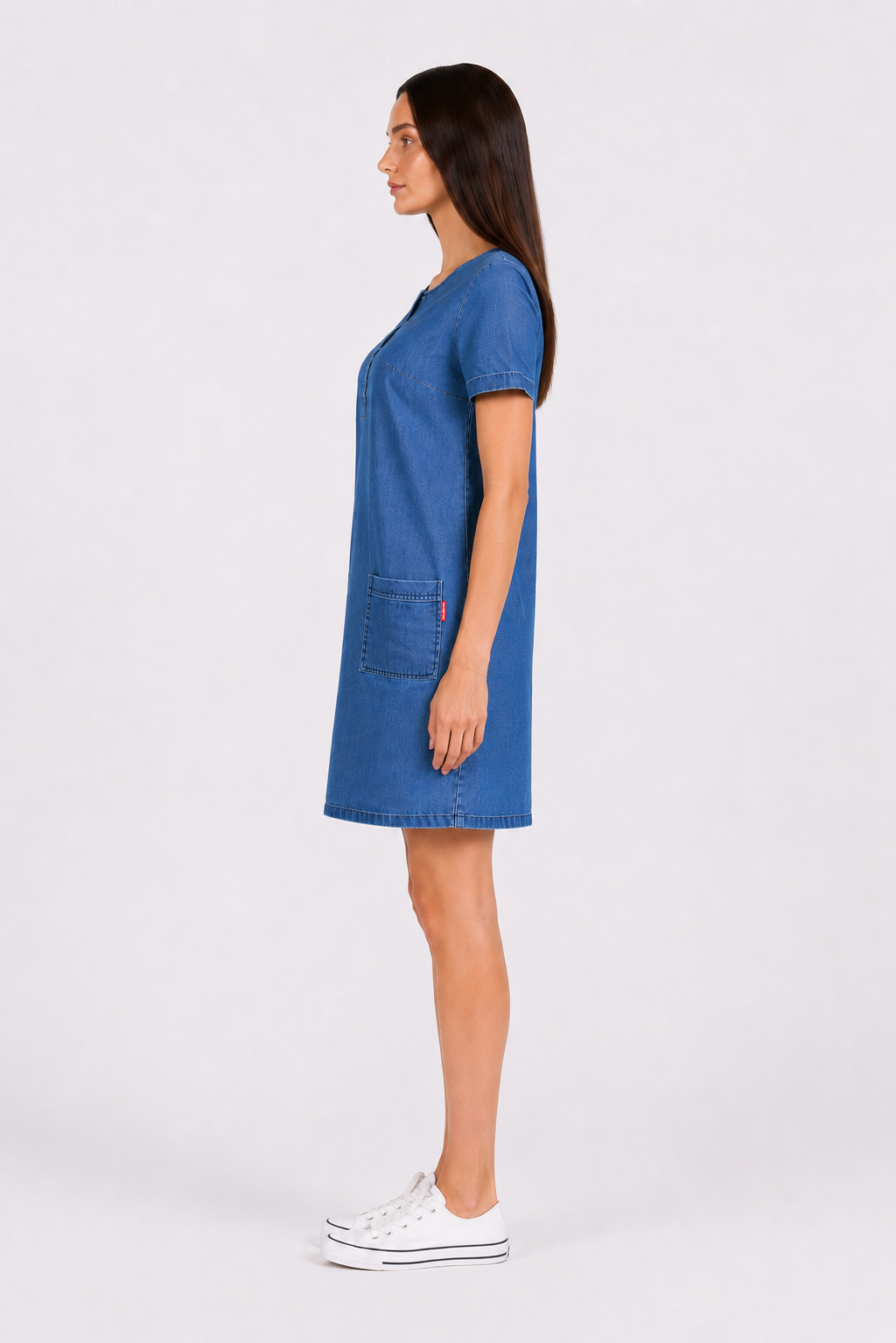 Rochie din denim pentru femei de Tencel 20280 / 2020 Rochie din denim pentru femei de Tencel 20280 / 2020