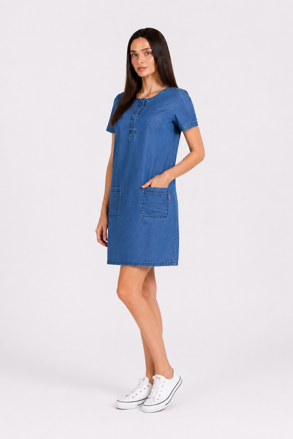 Rochie din denim pentru femei de Tencel 20280 / 2020 Rochie din denim pentru femei de Tencel 20280 / 2020