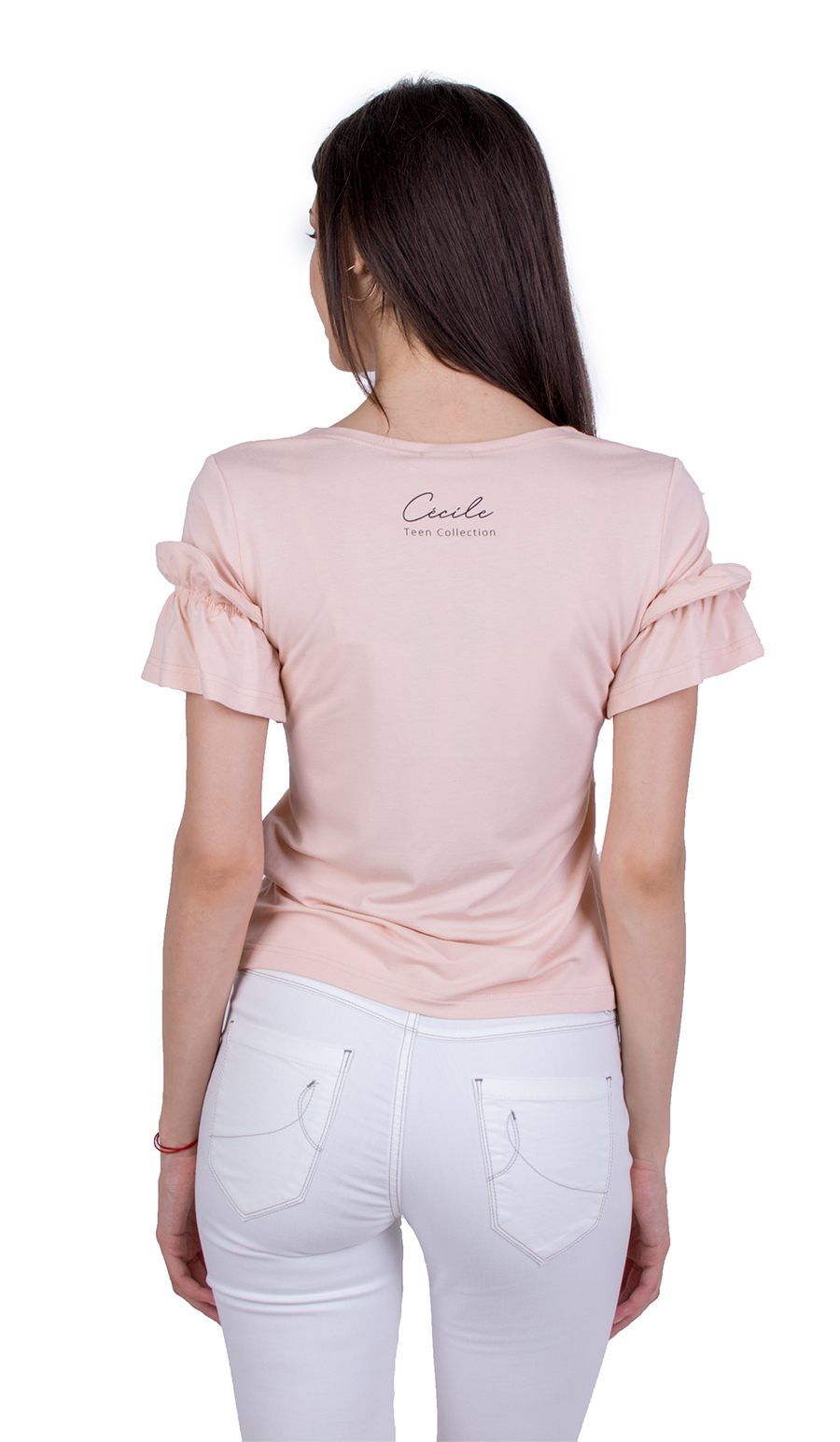 Women's T-shirt with Short Sleeves B 21174 PINK / 2021 Women's T-shirt with Short Sleeves B 21174 PINK / 2021