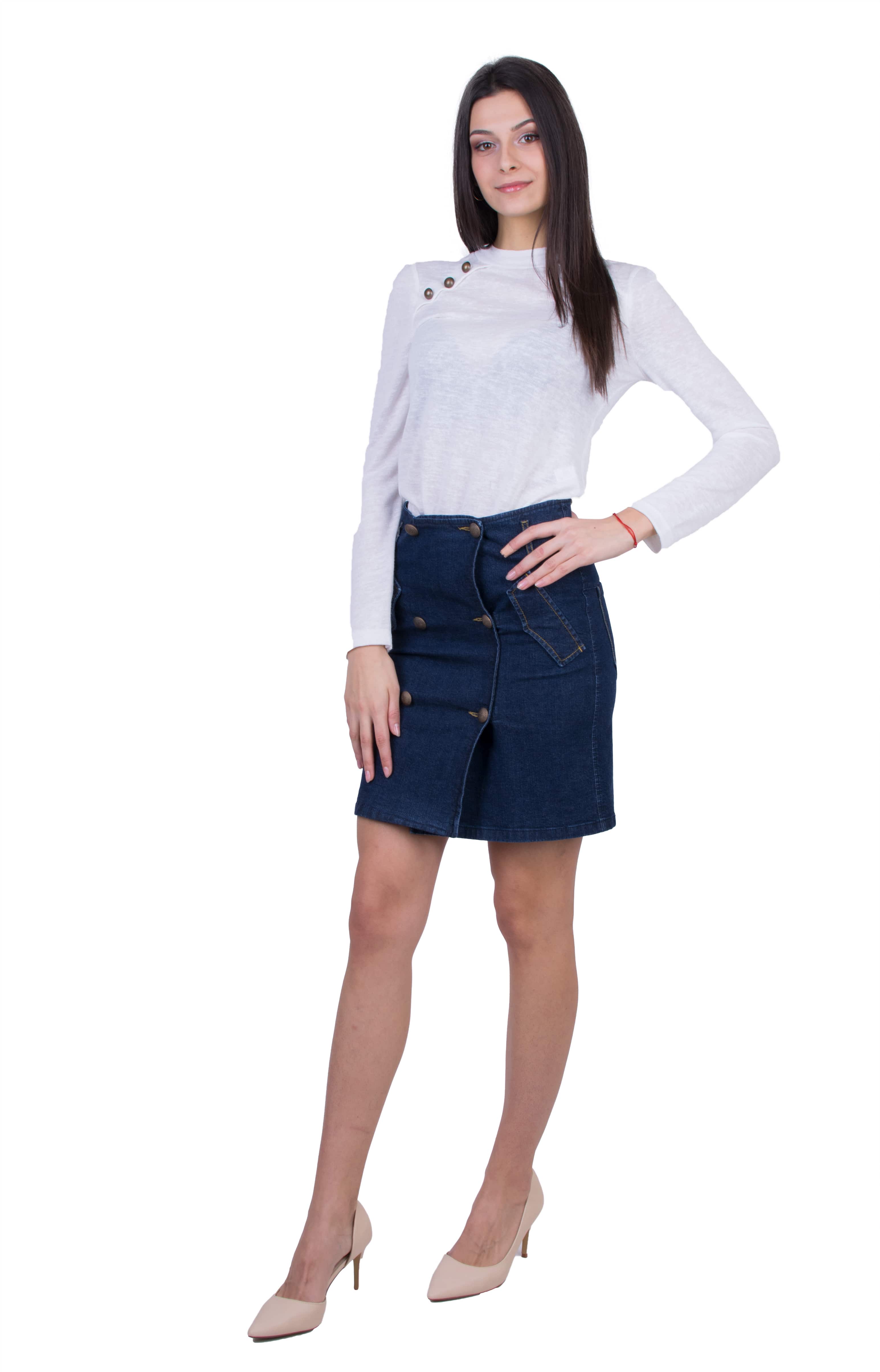 Ladies Set Blouse with Denim Skirt 20546 - 554 / 2021
