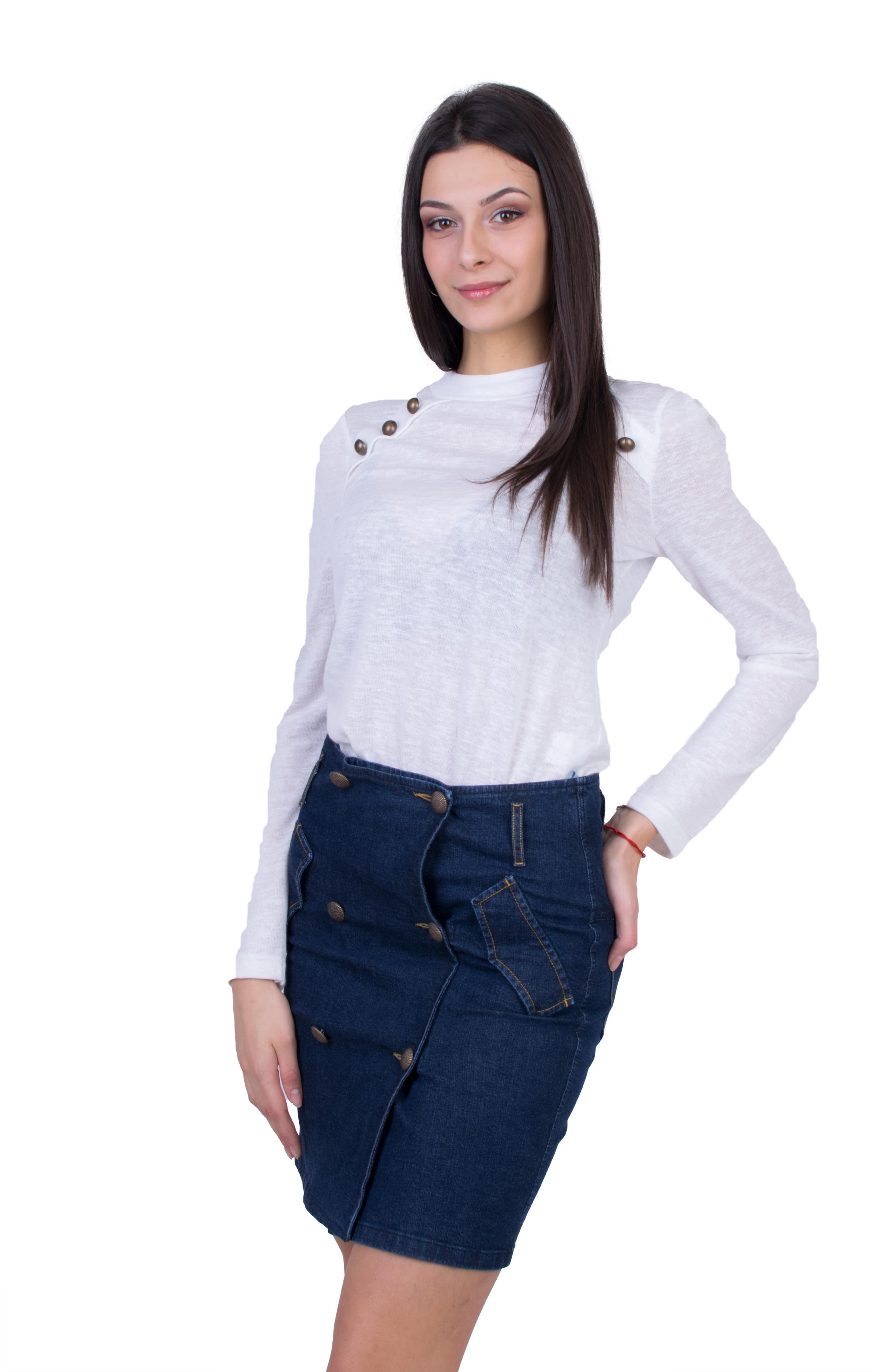 Ladies Set Blouse with Denim Skirt 20546 - 554 / 2021
