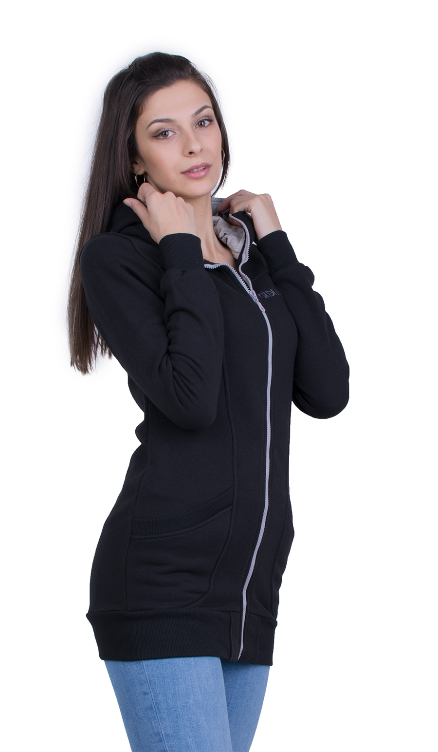 Hanorac de dama negru J 21901 / 2021