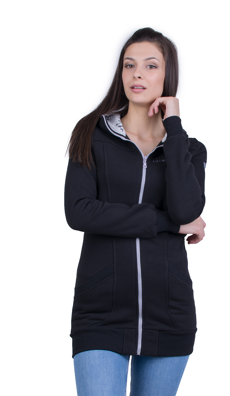 Hanorac de dama negru J 21901 / 2021