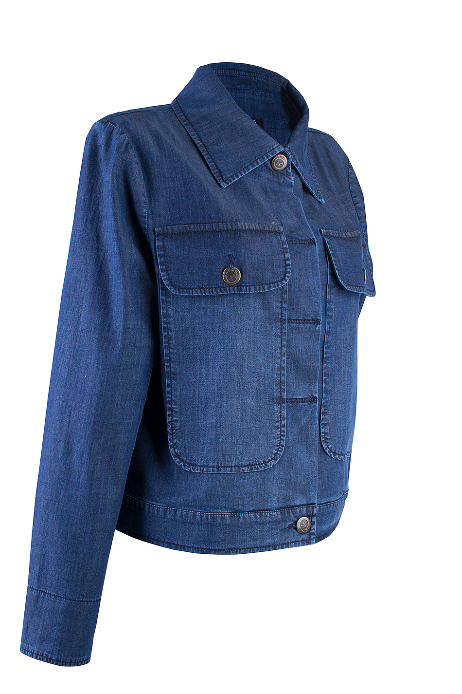 Jachetă sport ușoară din denim Tencel 24111 / 2024 Jachetă sport ușoară din denim Tencel 24111 / 2024