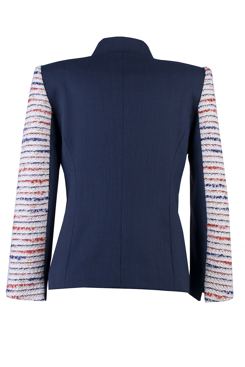 Geaca spectaculoasa albastru inchis cu Boucle 24125 / 2024 Geaca spectaculoasa albastru inchis cu Boucle 24125 / 2024