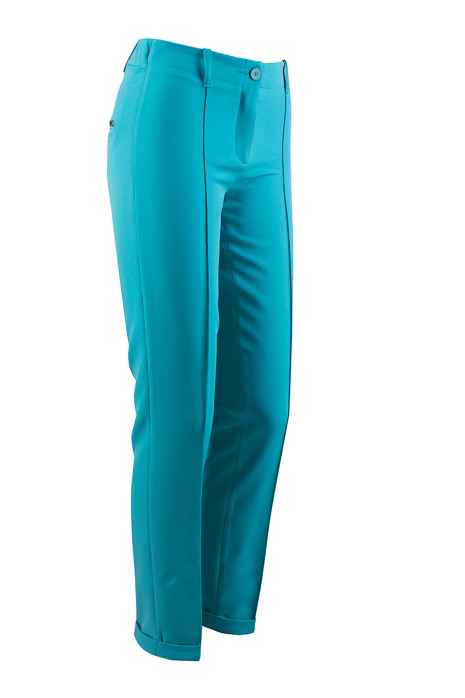 Pantaloni eleganti de dama in verde turcoaz 24140 / 2024 Pantaloni eleganti de dama in verde turcoaz 24140 / 2024