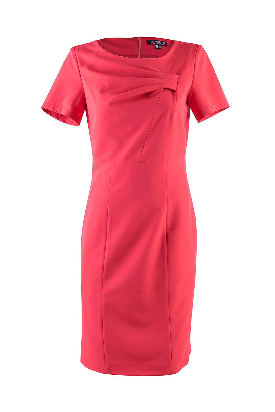 Rochie roșie stacojie elegantă cu panglică detașabilă 24130 RED / 2024 Rochie roșie stacojie elegantă cu panglică detașabilă 24130 RED / 2024
