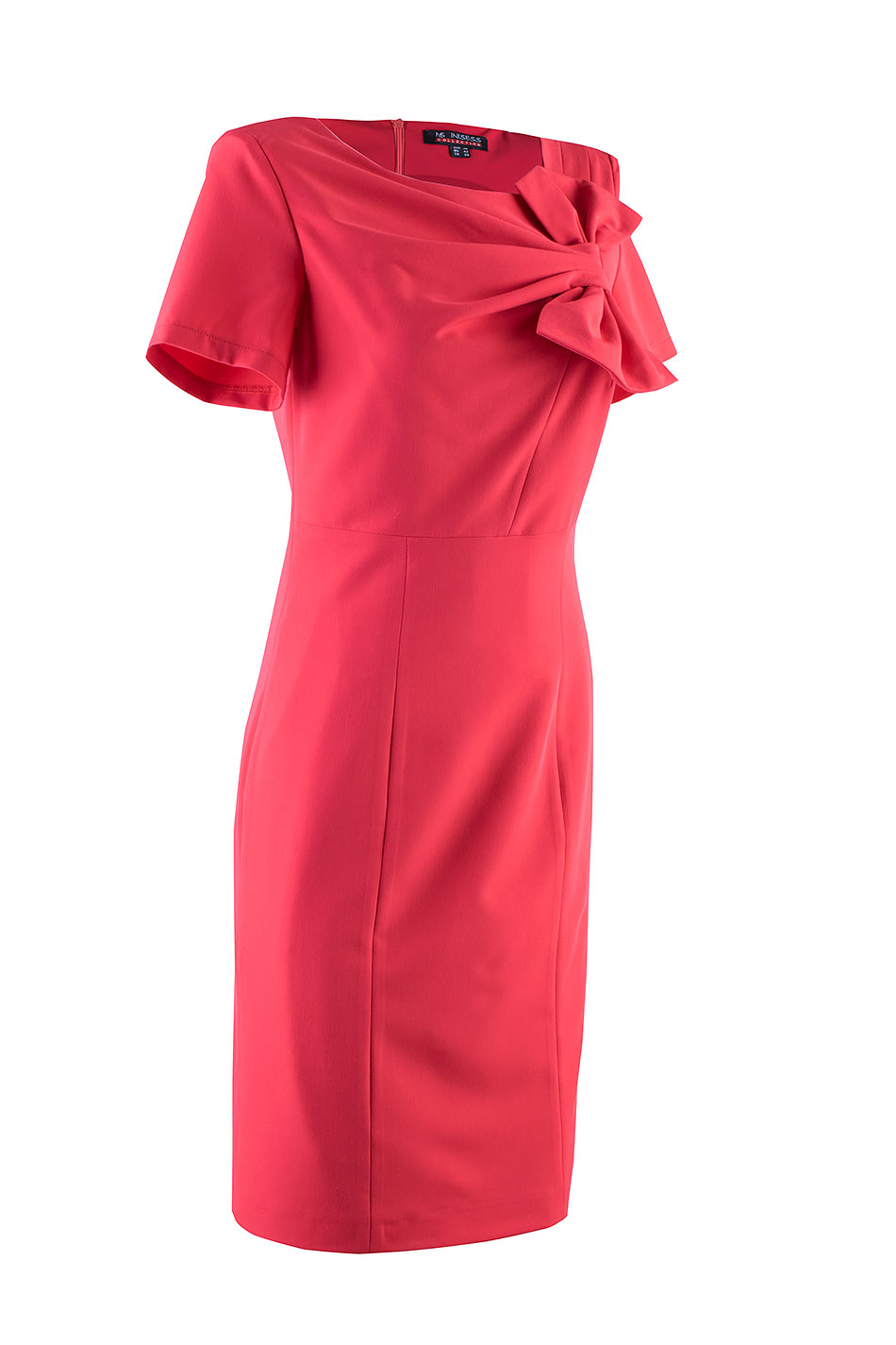 Rochie roșie stacojie elegantă cu panglică detașabilă 24130 RED / 2024 Rochie roșie stacojie elegantă cu panglică detașabilă 24130 RED / 2024