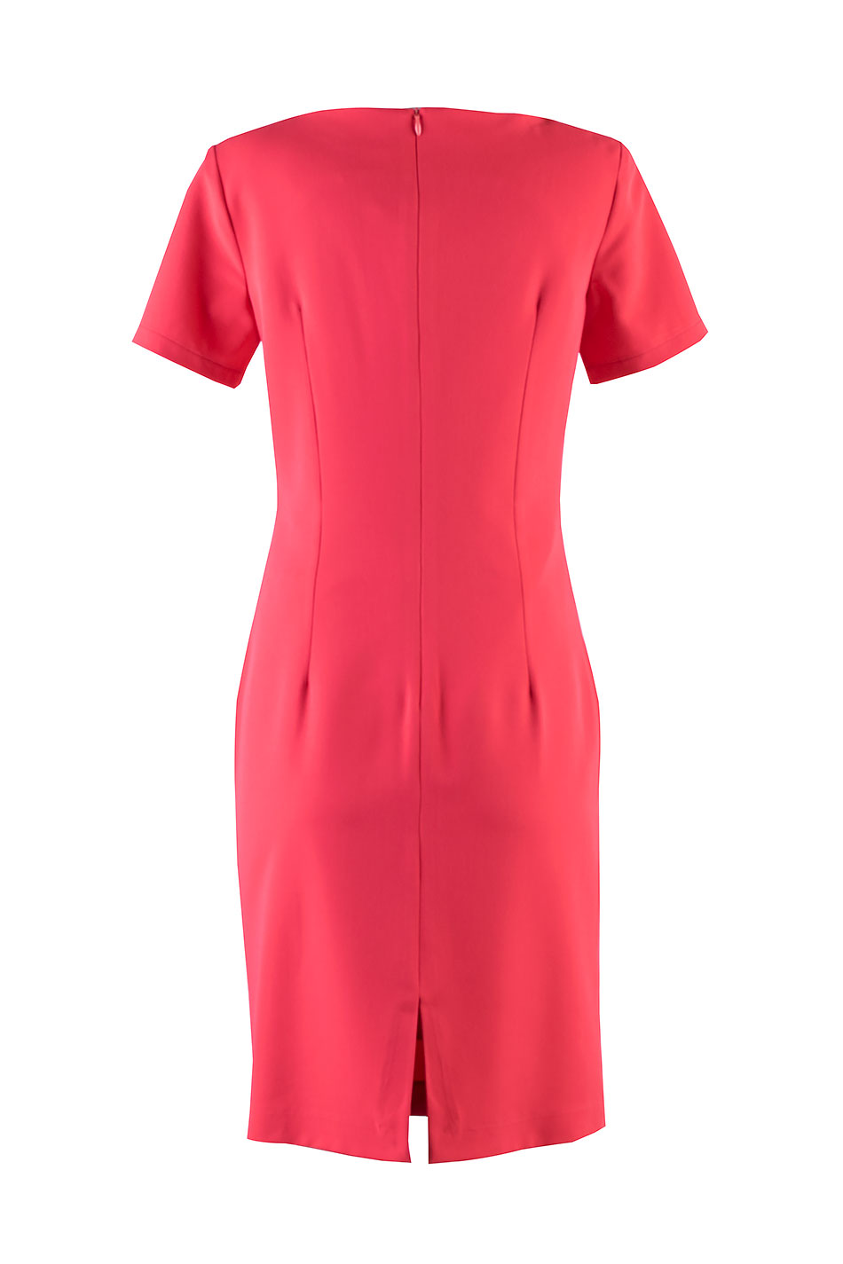 Rochie roșie stacojie elegantă cu panglică detașabilă 24130 RED / 2024 Rochie roșie stacojie elegantă cu panglică detașabilă 24130 RED / 2024