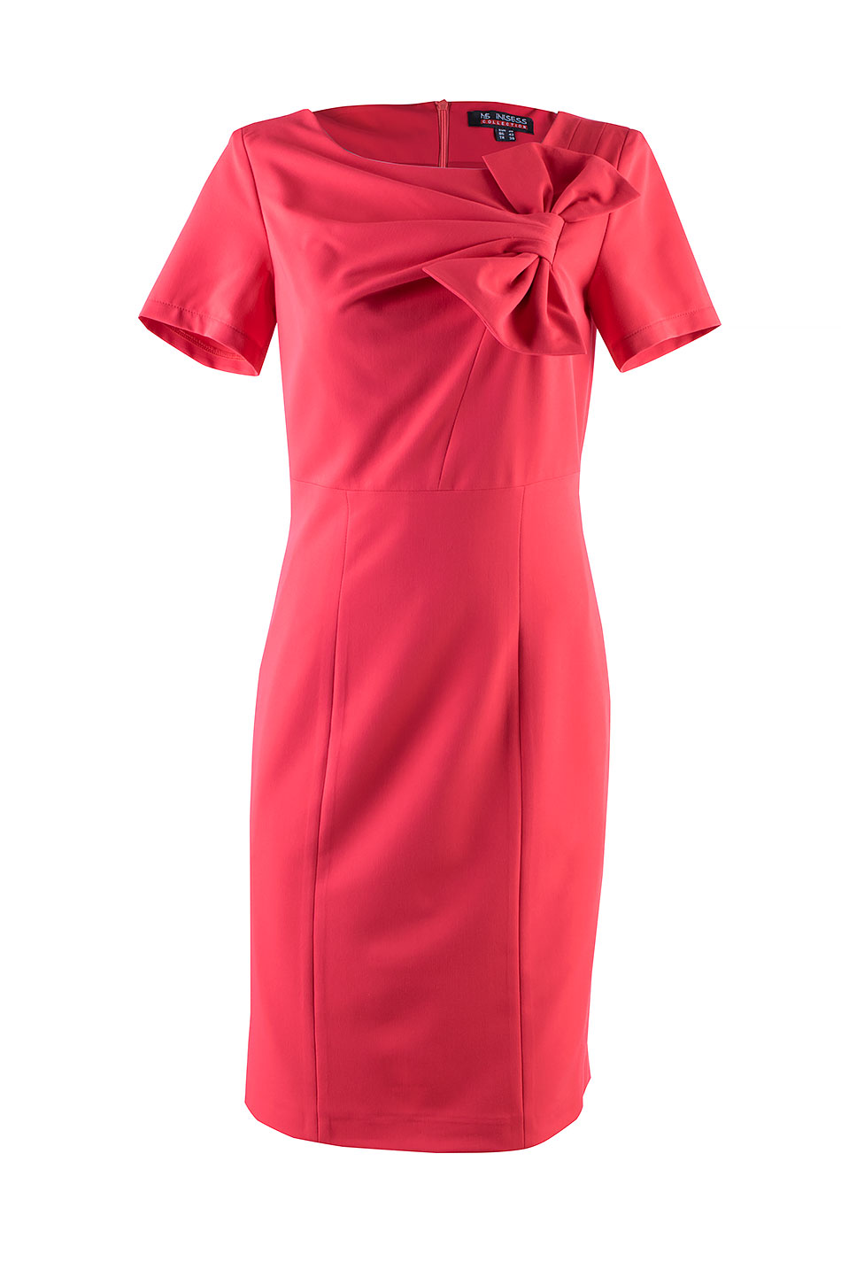 Rochie roșie stacojie elegantă cu panglică detașabilă 24130 RED / 2024 Rochie roșie stacojie elegantă cu panglică detașabilă 24130 RED / 2024