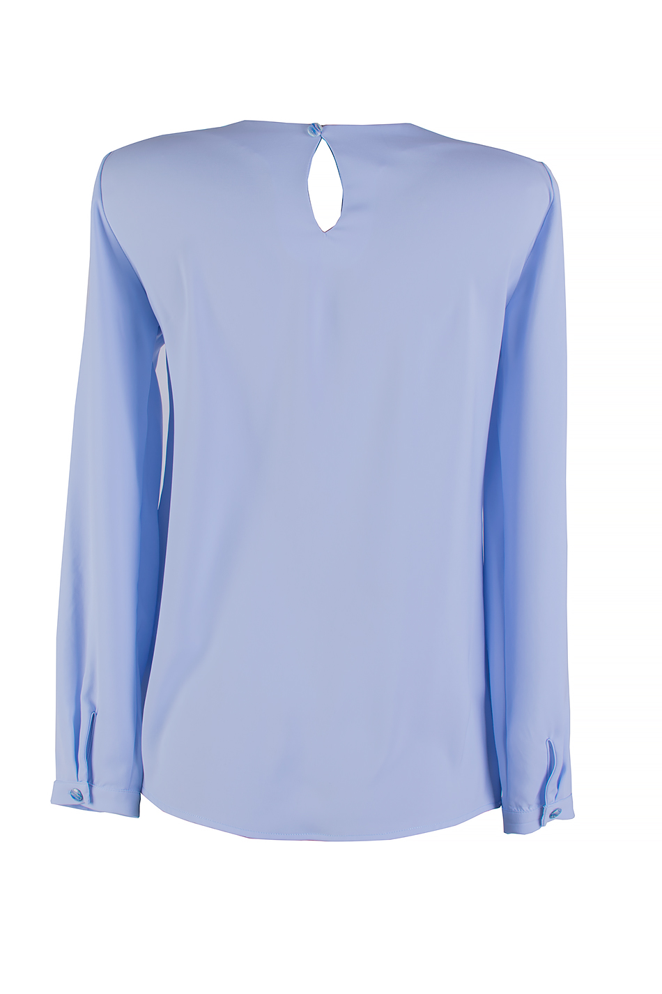 Airy Women's Blouse in Light Blue with Ruffle 25111 / 2025 Airy Women's Blouse in Light Blue with Ruffle 25111 / 2025