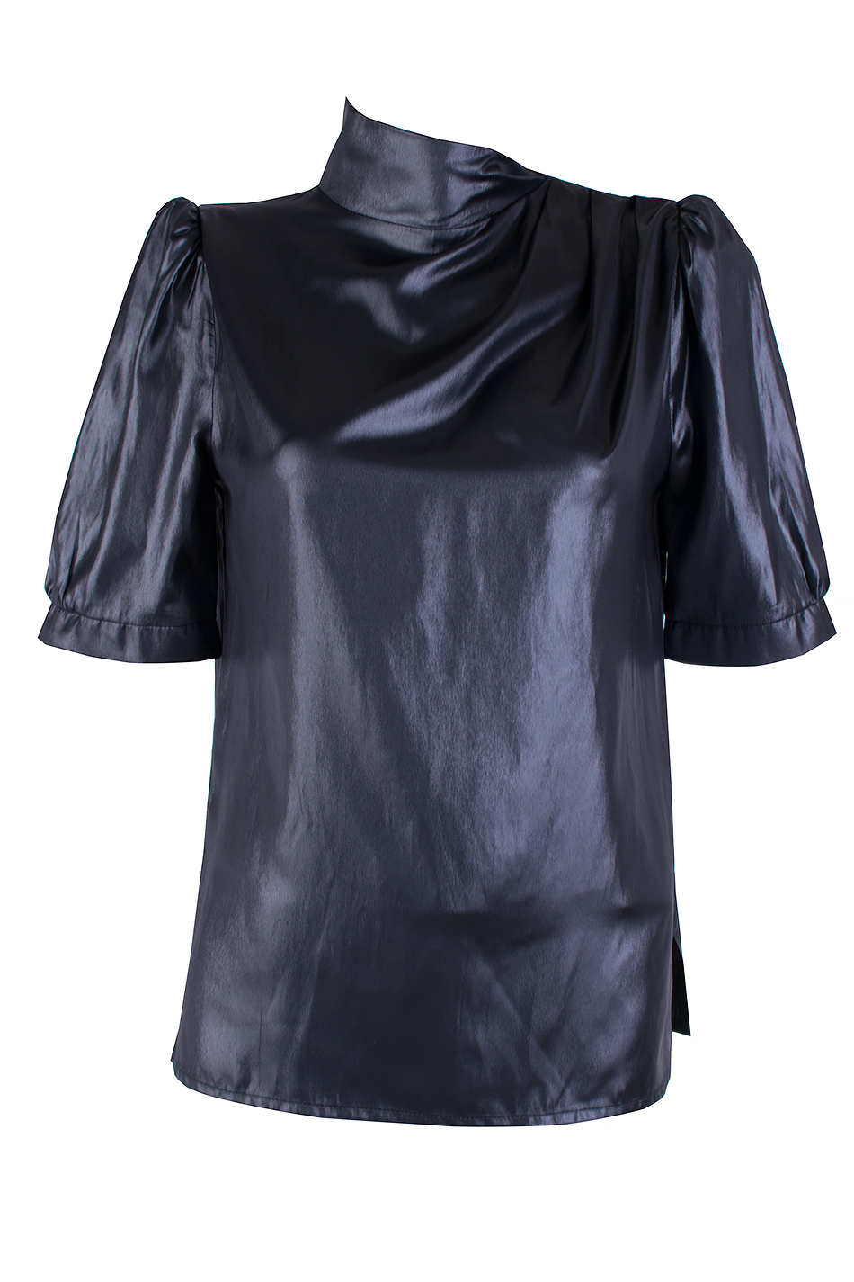 Stylish Women's Blouse with Short Puff Sleeves 25115 / 2025 Stylish Women's Blouse with Short Puff Sleeves 25115 / 2025