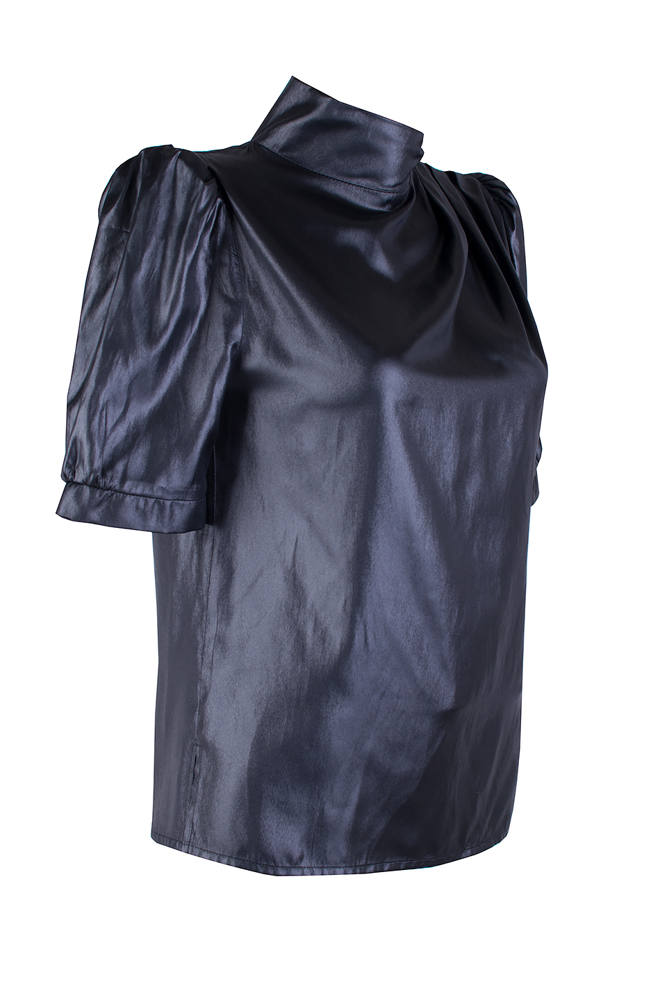 Stylish Women's Blouse with Short Puff Sleeves 25115 / 2025 Stylish Women's Blouse with Short Puff Sleeves 25115 / 2025