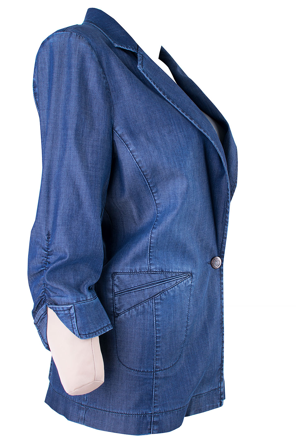 Slim and Elegant Tencel Denim Jacket 25122 / 2025 Slim and Elegant Tencel Denim Jacket 25122 / 2025