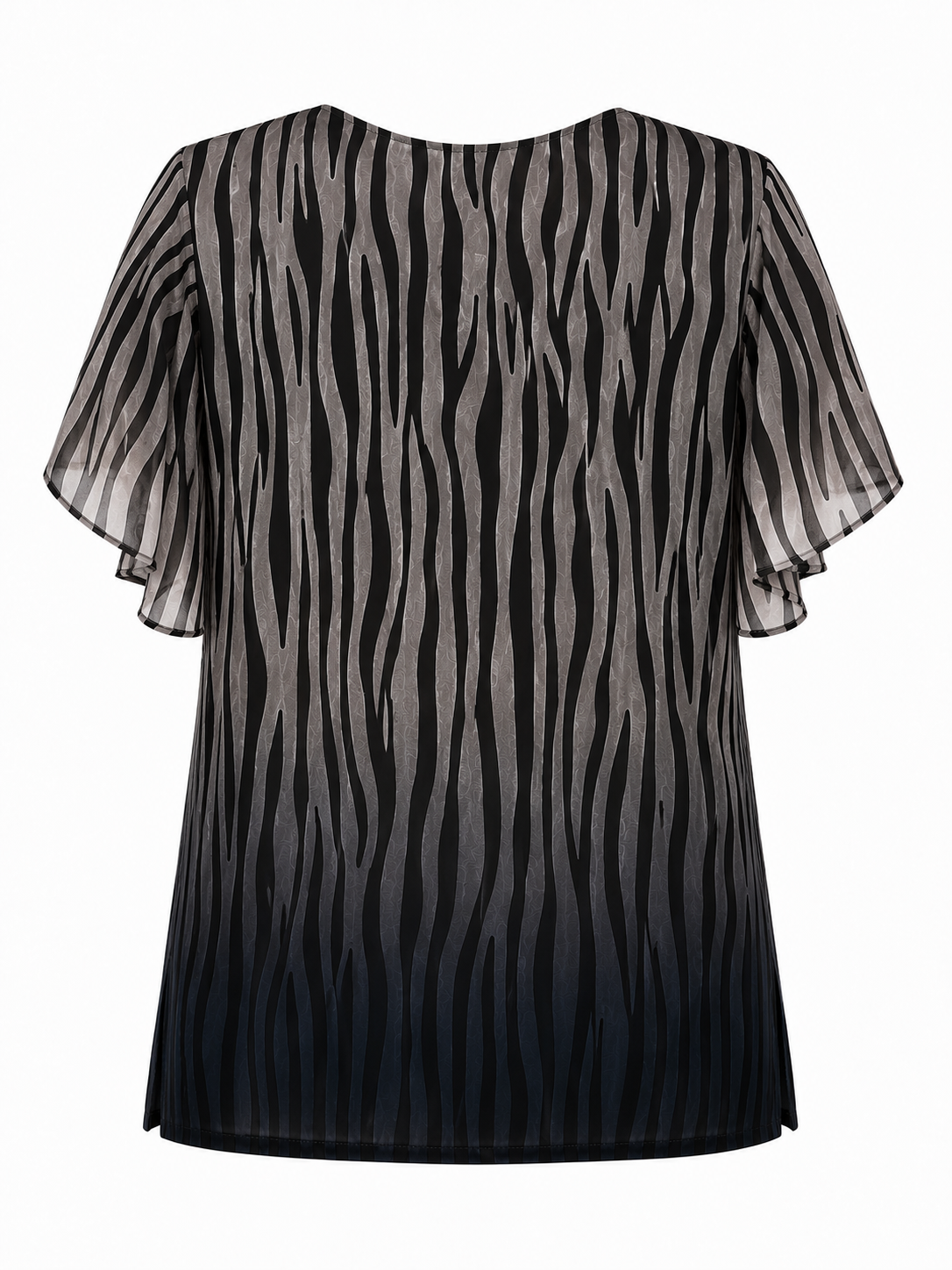 Set de damă Ombre Zebra – Bluză și Pantaloni din Viscoză 26116 -127 / 2026 Set de damă Ombre Zebra – Bluză și Pantaloni din Viscoză 26116 -127 / 2026