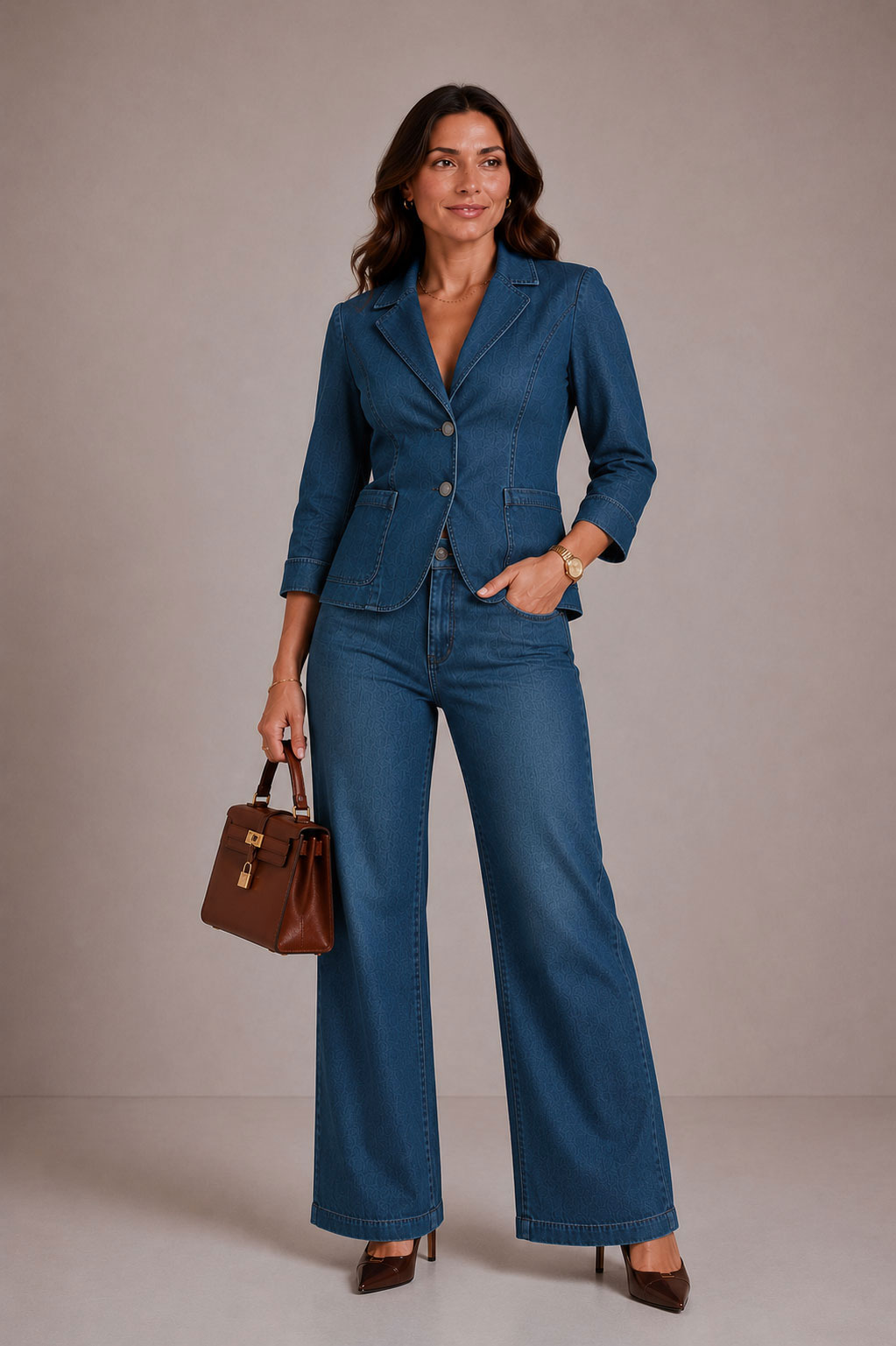 Women's Tencel Denim Suit 26117 - 120 / 2026 Women's Tencel Denim Suit 26117 - 120 / 2026