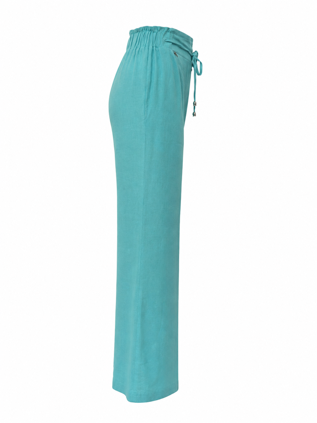 Women's Linen Trousers Turquoise 26123 - The Freshest Summer Model for 2026 / 2026 Women's Linen Trousers Turquoise 26123 - The Freshest Summer Model for 2026 / 2026
