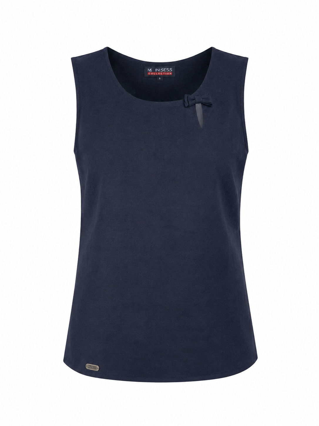 Women's Linen Tank Top in Dark Blue 26125 / 2026 Women's Linen Tank Top in Dark Blue 26125 / 2026