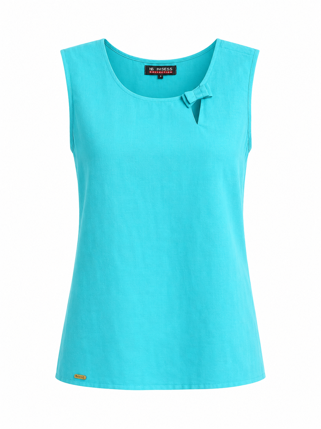 Women's Linen Set in Turquoise – Tank Top and Pants 26125 - 123 / 2026 Women's Linen Set in Turquoise – Tank Top and Pants 26125 - 123 / 2026