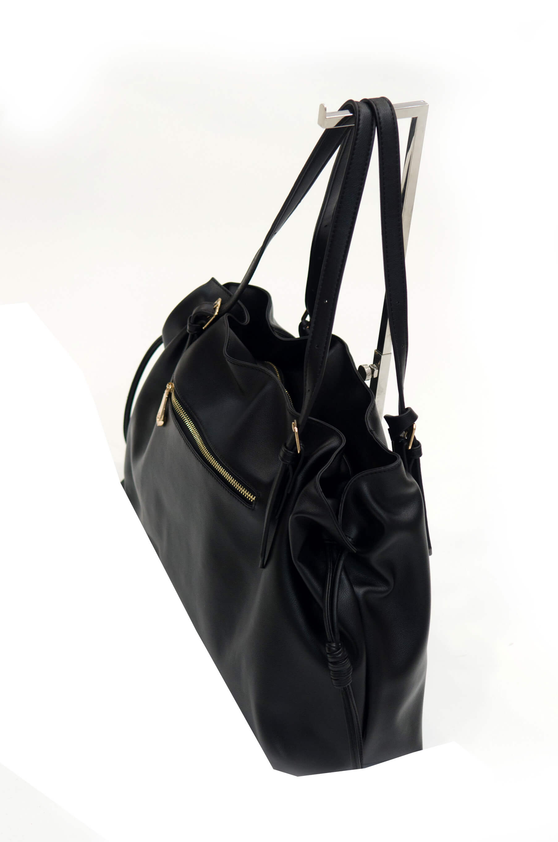 Geantă negru pentru femei cu mâner lung și umăr BAG 1169 BLACK
