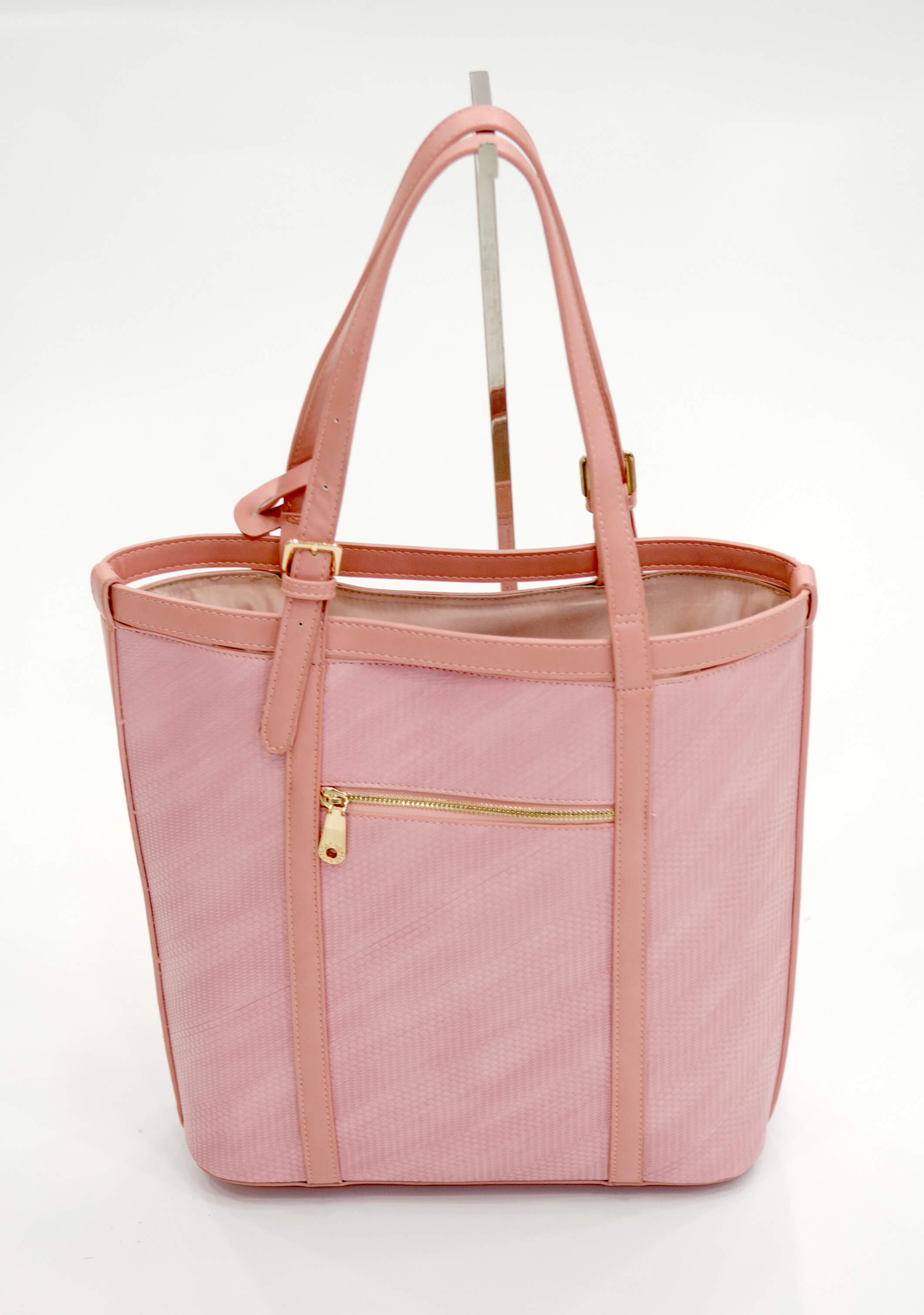 Geanta roz pentru doamne cu maner lung si umar BAG 1176 PINK
