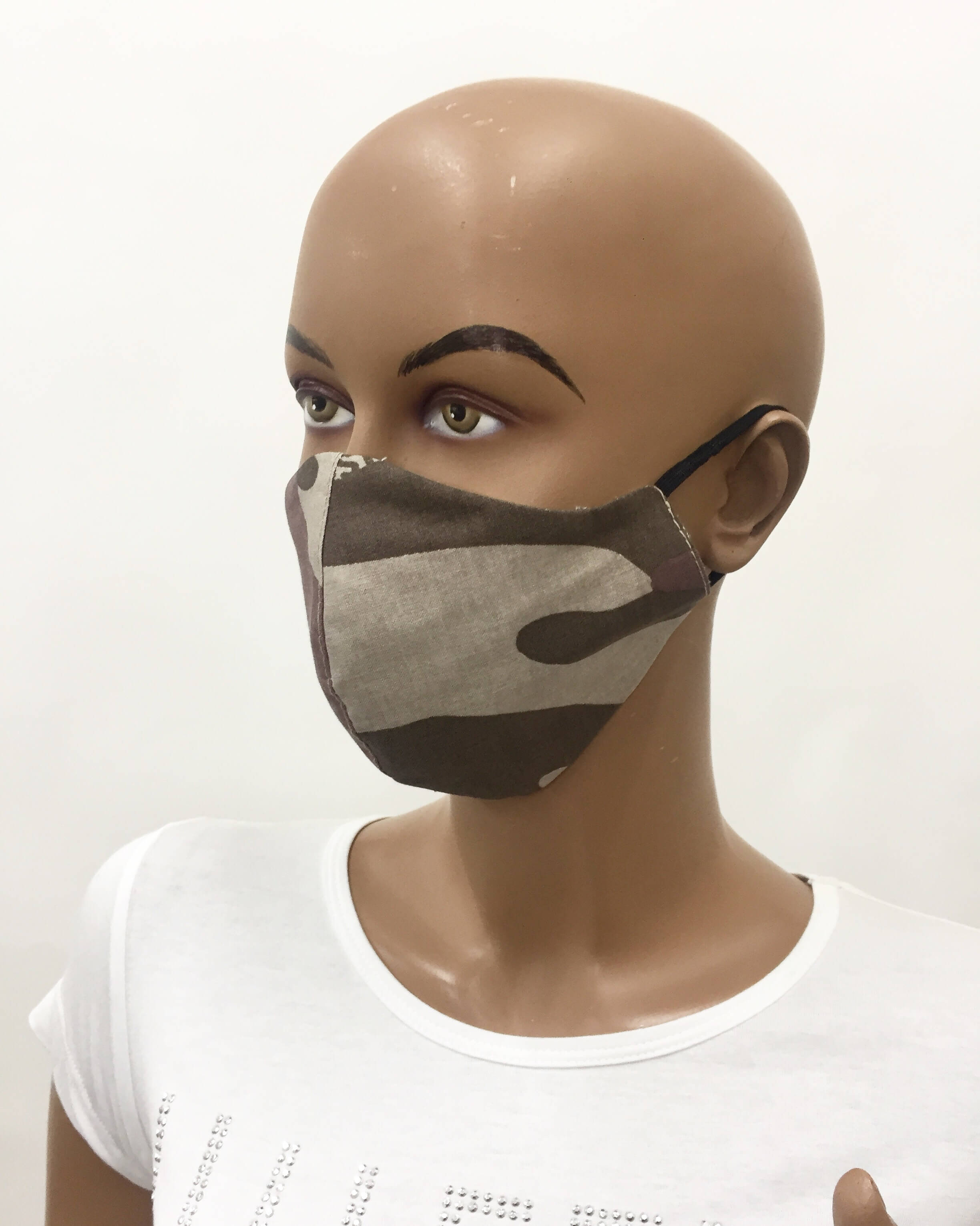 Cotton Fabric Protective Mask M 20305 Brown