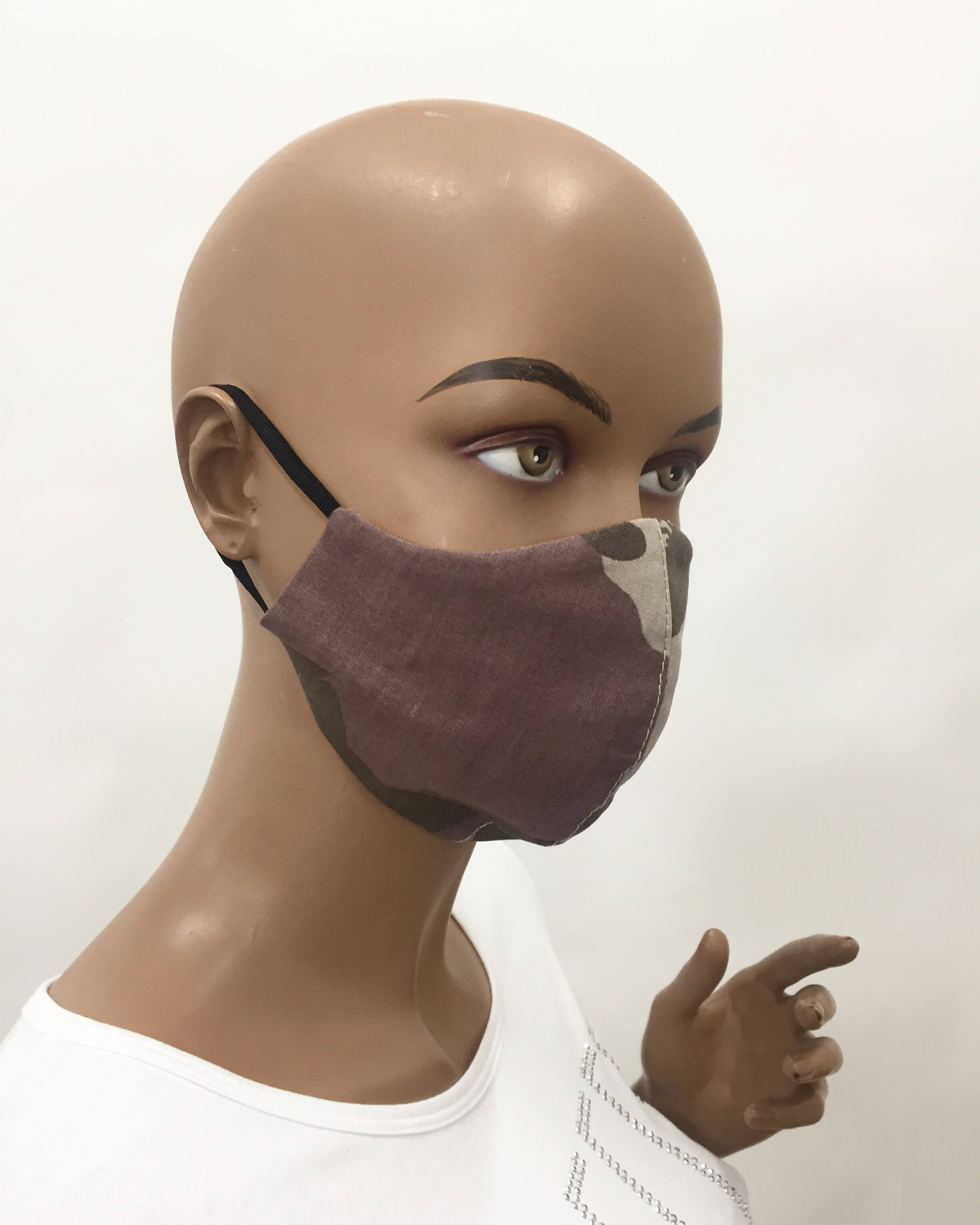 Cotton Fabric Protective Mask M 20305 Brown