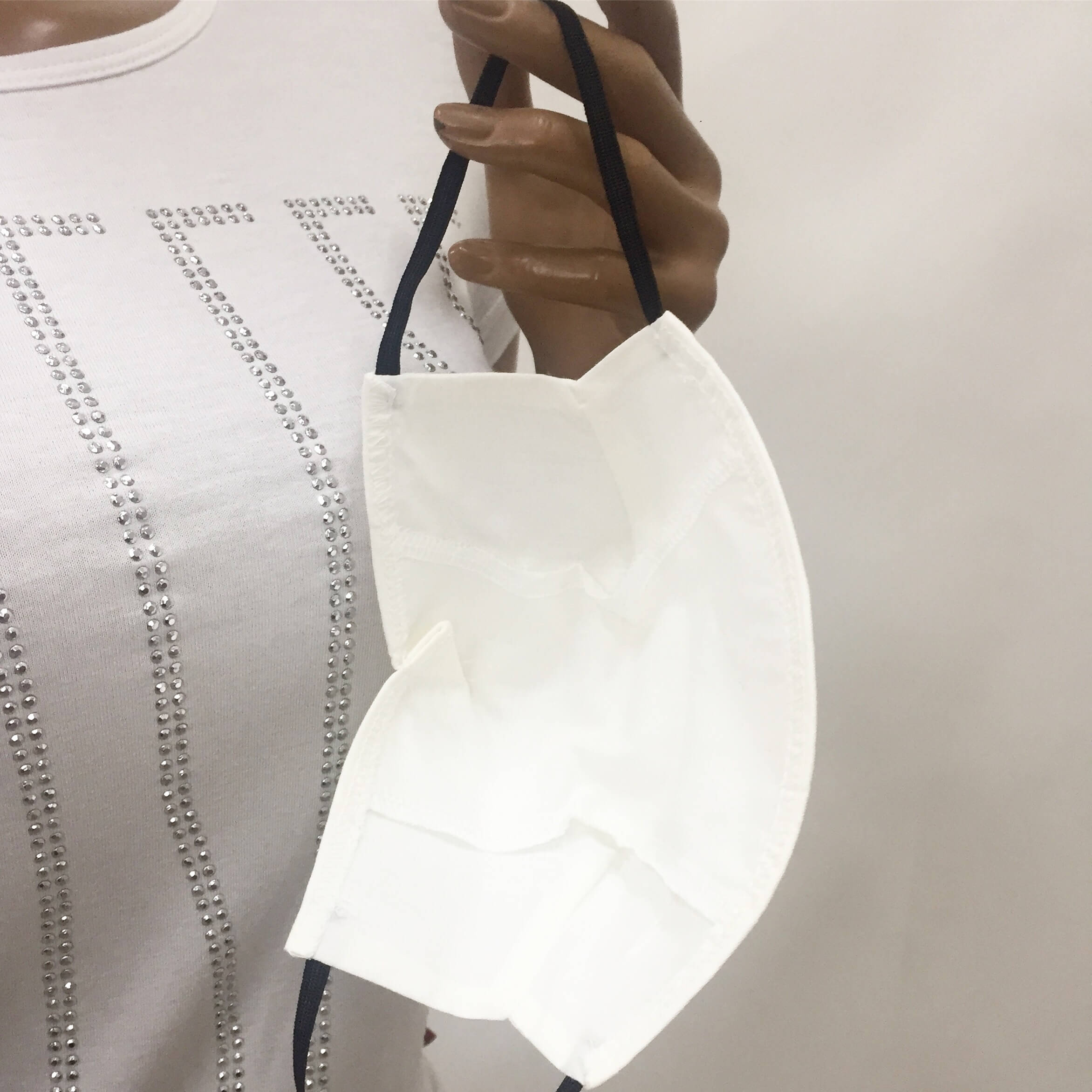 White Cotton Fabric Protective Mask 20308