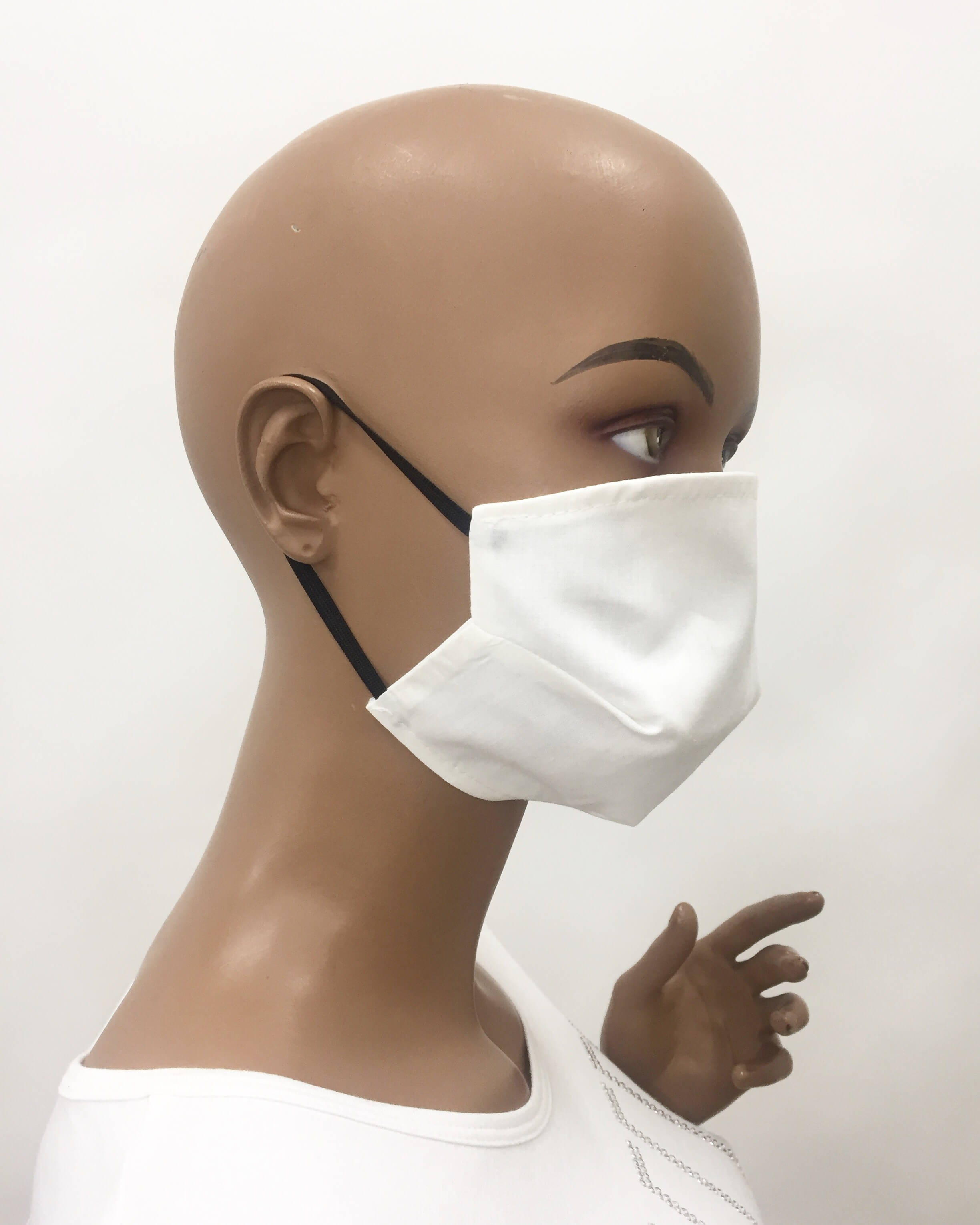 White Cotton Fabric Protective Mask 20308