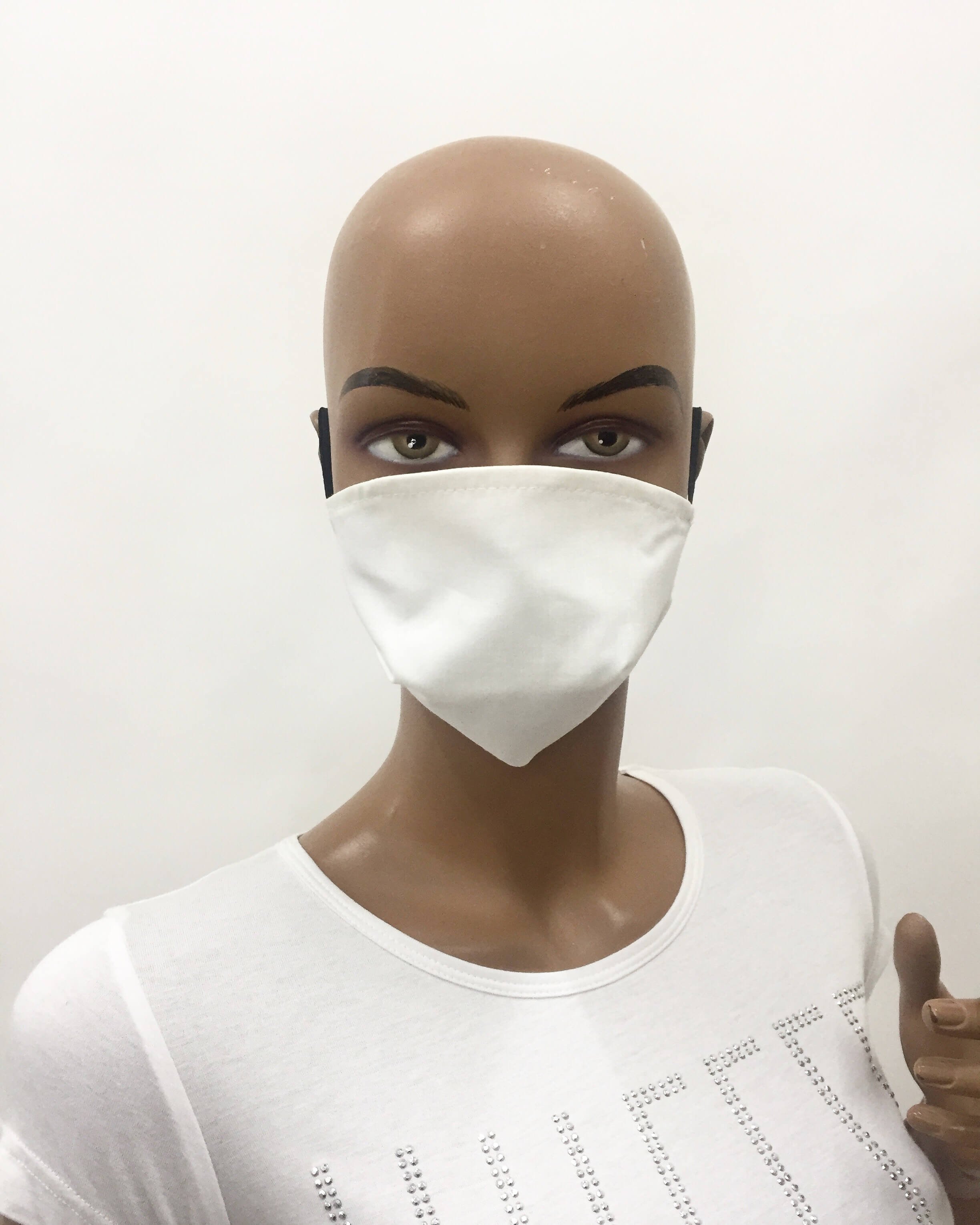 White Cotton Fabric Protective Mask 20308