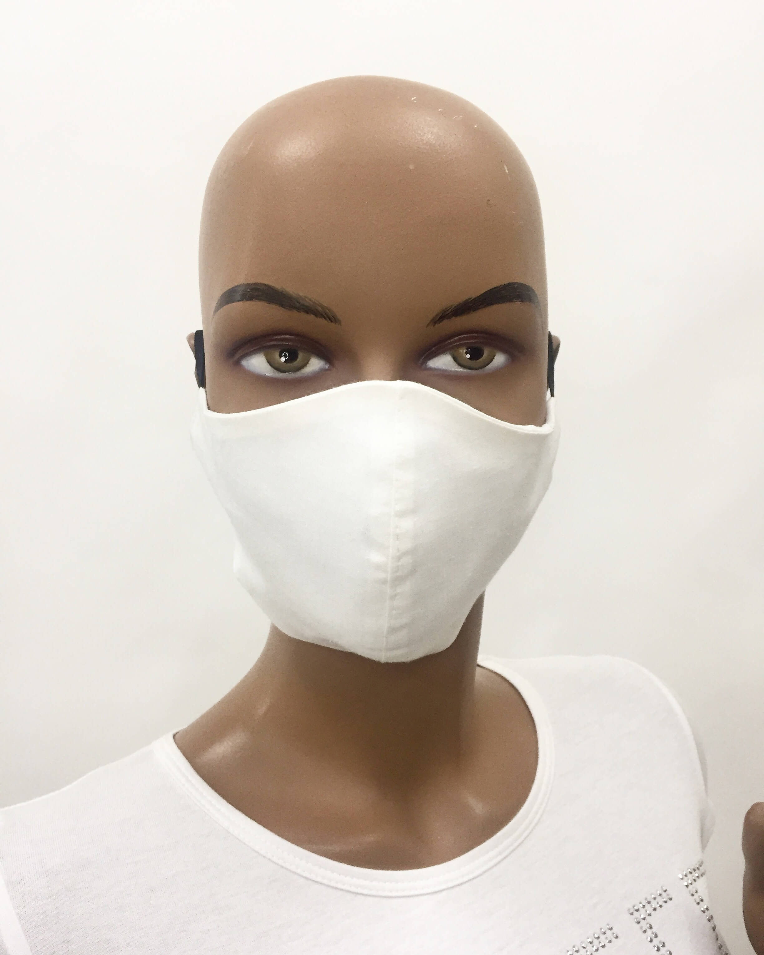 White Cotton Fabric Protective Mask 20309