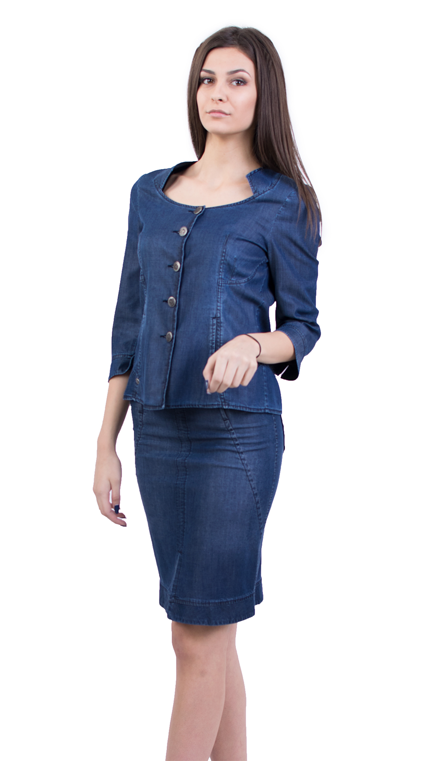 Ceket ve etek denim tensel JP 18129 A -138 | INISESS ® Ceket ve etek denim tensel JP 18129 A -138 | INISESS ®