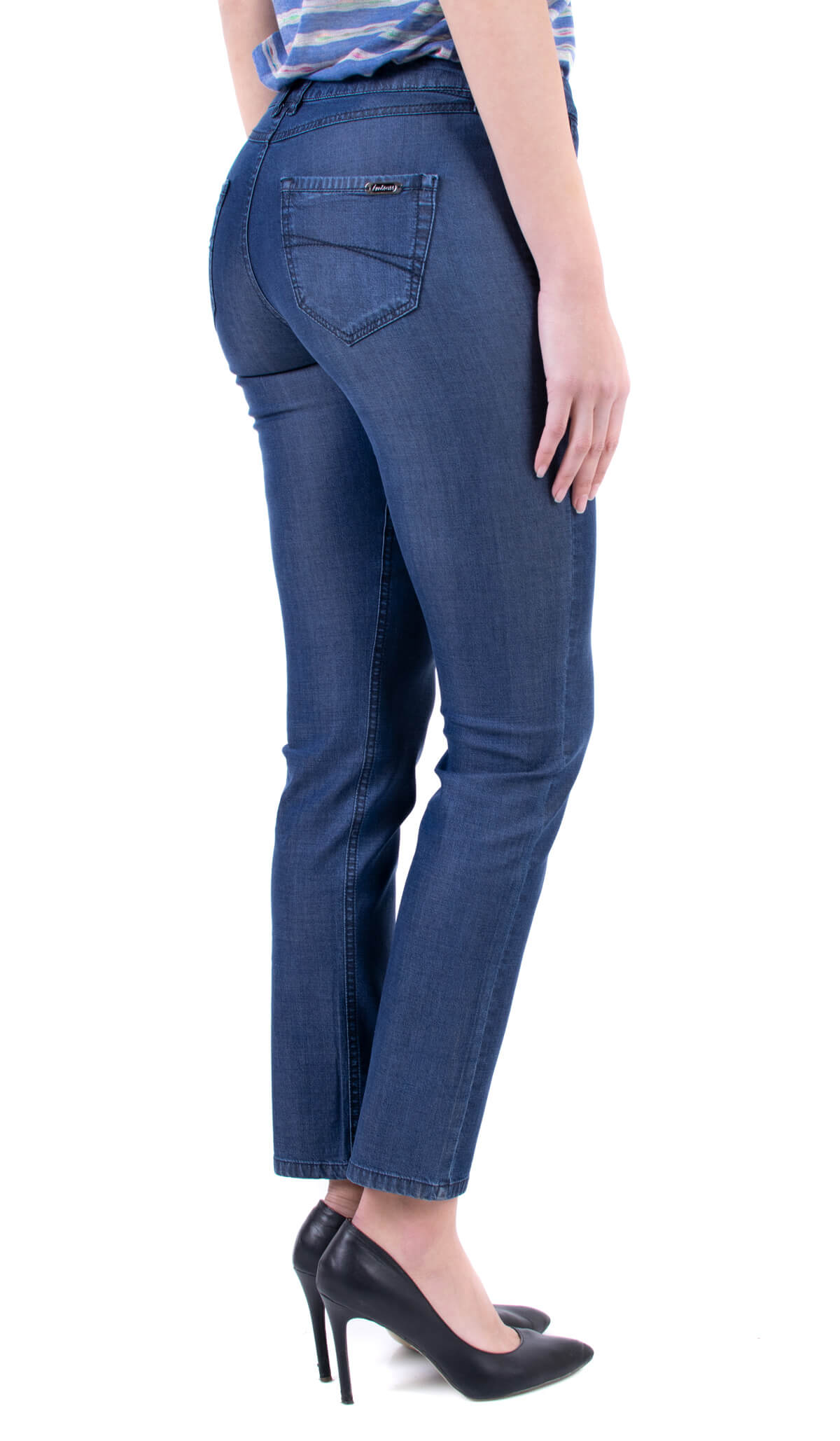 Women's summer jeans with denim fabric N 18102 SVR Women's summer jeans with denim fabric N 18102 SVR