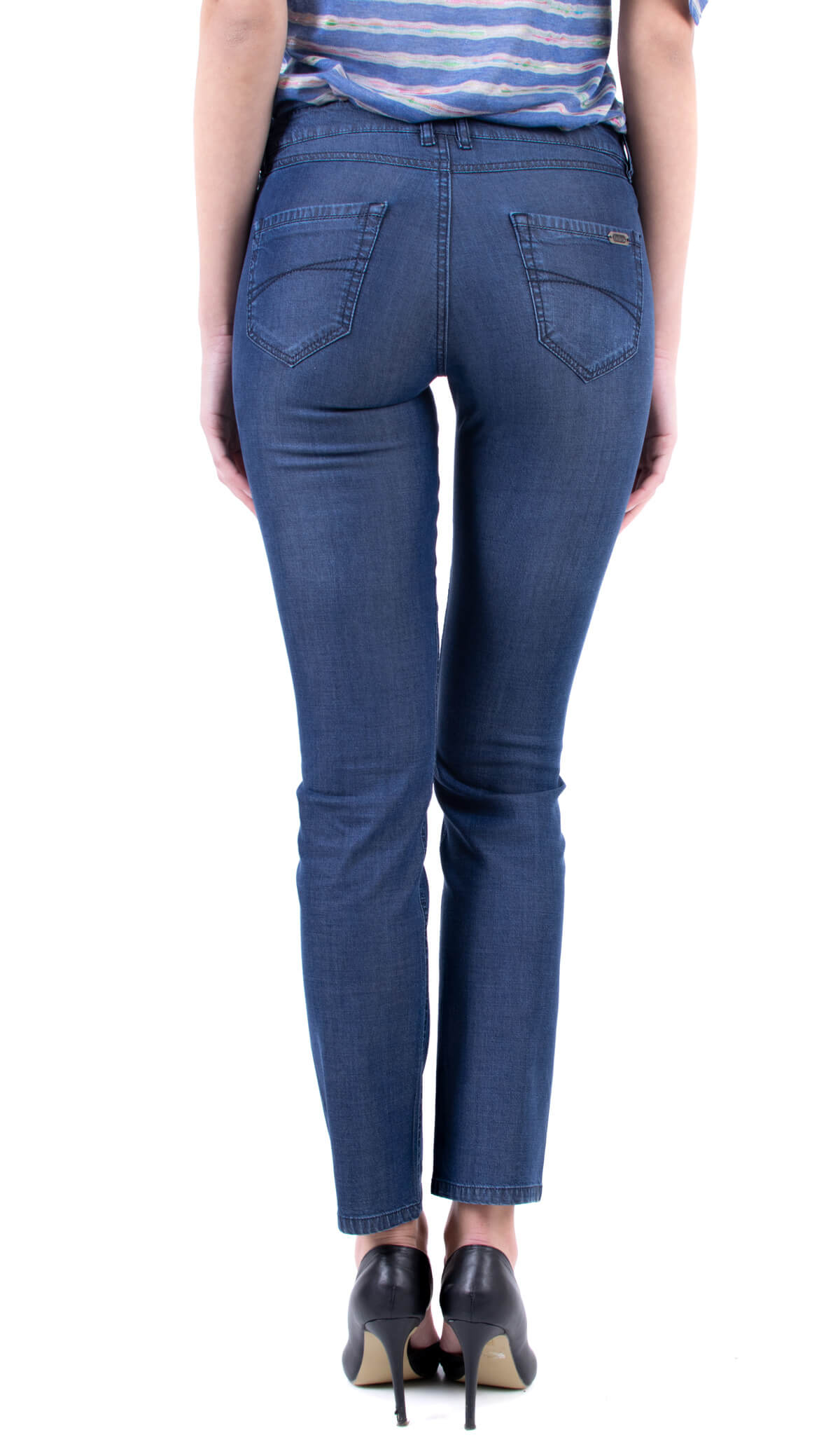 Women's summer jeans with denim fabric N 18102 SVR Women's summer jeans with denim fabric N 18102 SVR