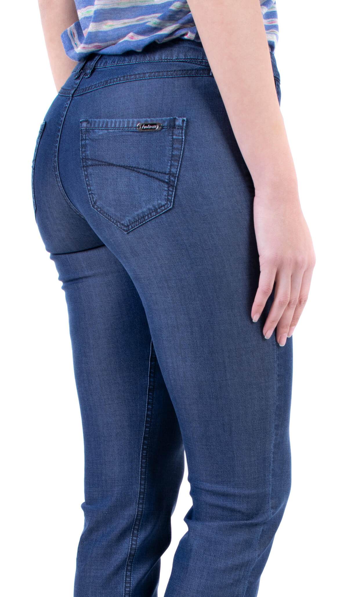 Women's summer jeans with denim fabric N 18102 SVR Women's summer jeans with denim fabric N 18102 SVR