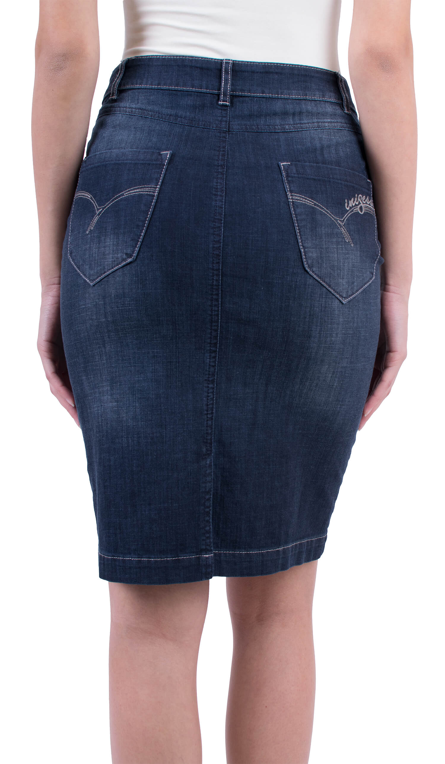 Fusta denim feminin de vară P 19143 / 2019 Fusta denim feminin de vară P 19143 / 2019